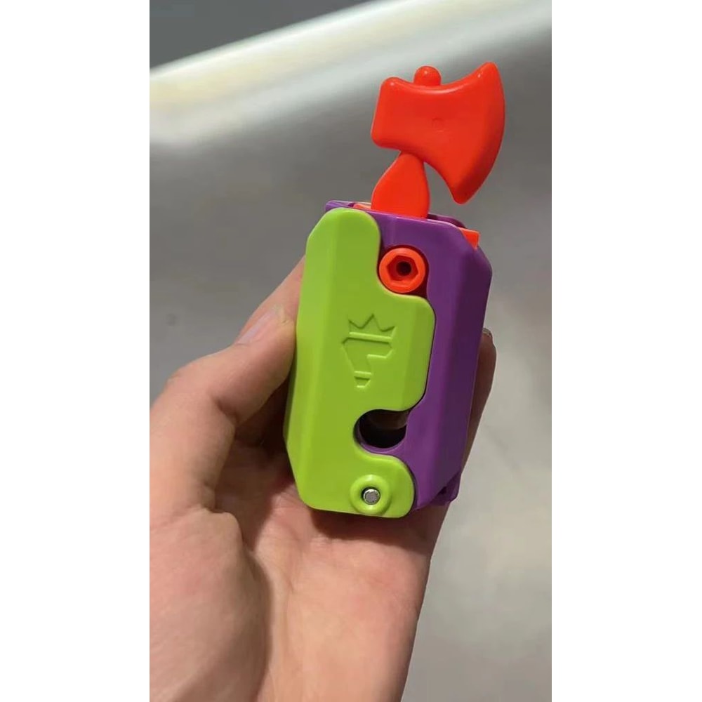 3D Printed Carrot Butterfly Fidget Knife Toy Funny Gravity Folding Stress Relief Gadget 19