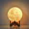 DIY Planet Moon Night Light 8cm Galaxy Painting Lamp With Wooden Stand 1