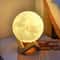 DIY Planet Moon Night Light 8cm Galaxy Painting Lamp With Wooden Stand 2
