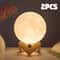 DIY Planet Moon Night Light 8cm Galaxy Painting Lamp With Wooden Stand 6