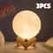 DIY Planet Moon Night Light 8cm Galaxy Painting Lamp With Wooden Stand 7