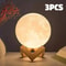 DIY Planet Moon Night Light 8cm Galaxy Painting Lamp With Wooden Stand 7