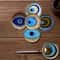 6Piece Evil Eye Wooden Coaster Set Modern Insulated Coffee Cup Mats For Home Decor 1