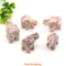 Mini Elephant Crystal Figurine Natural Healing Stone Animal Statue For Home Decor 29
