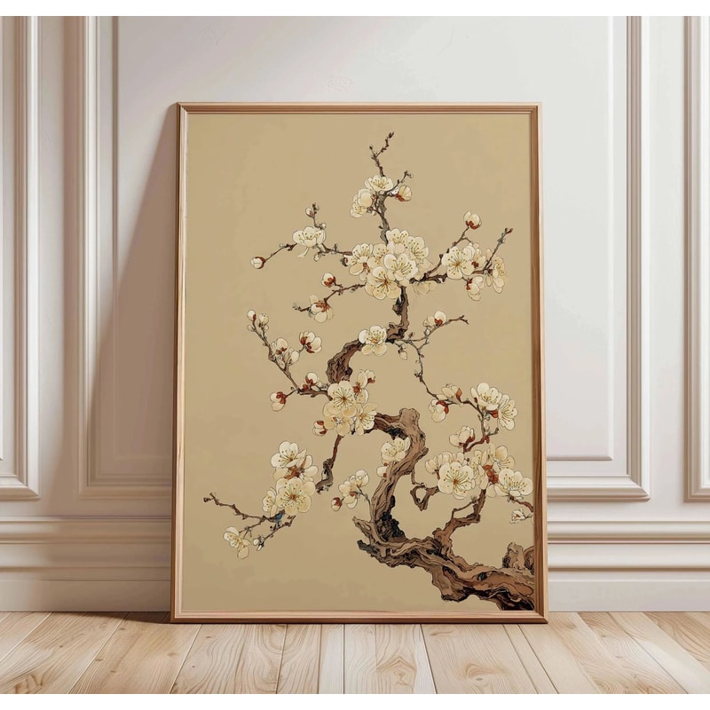 Ancient Pine Tree Canvas Wall Art Japanese Zen Nature Poster For Calm Home Decor 17