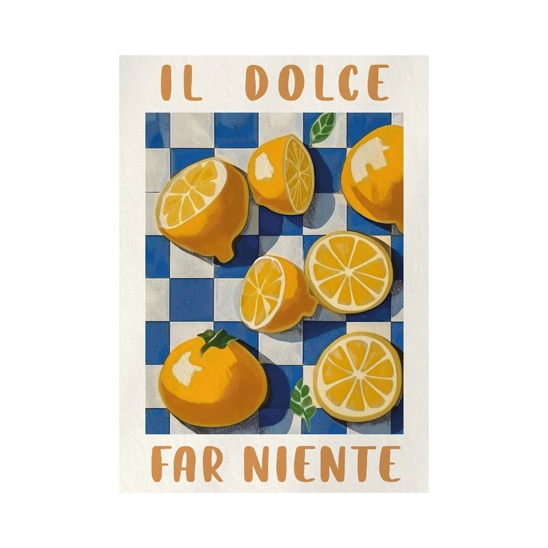 Italian Lemon Tree Canvas Wall Art Cottagecore Landscape Poster For Spring Home Decor 7
