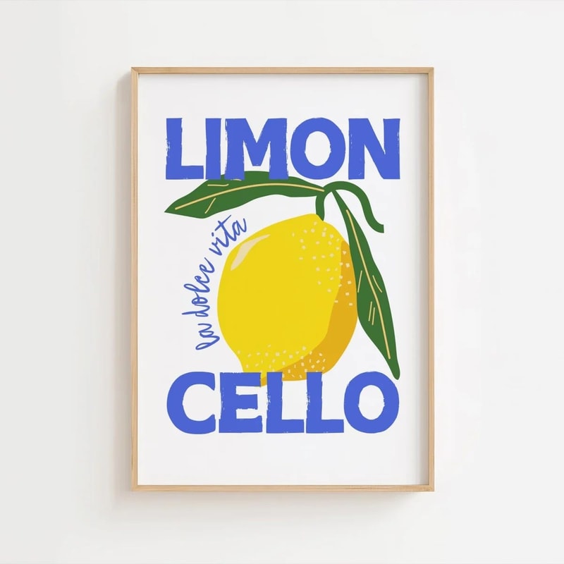 Italian Lemon Tree Canvas Wall Art Cottagecore Landscape Poster For Spring Home Decor 12