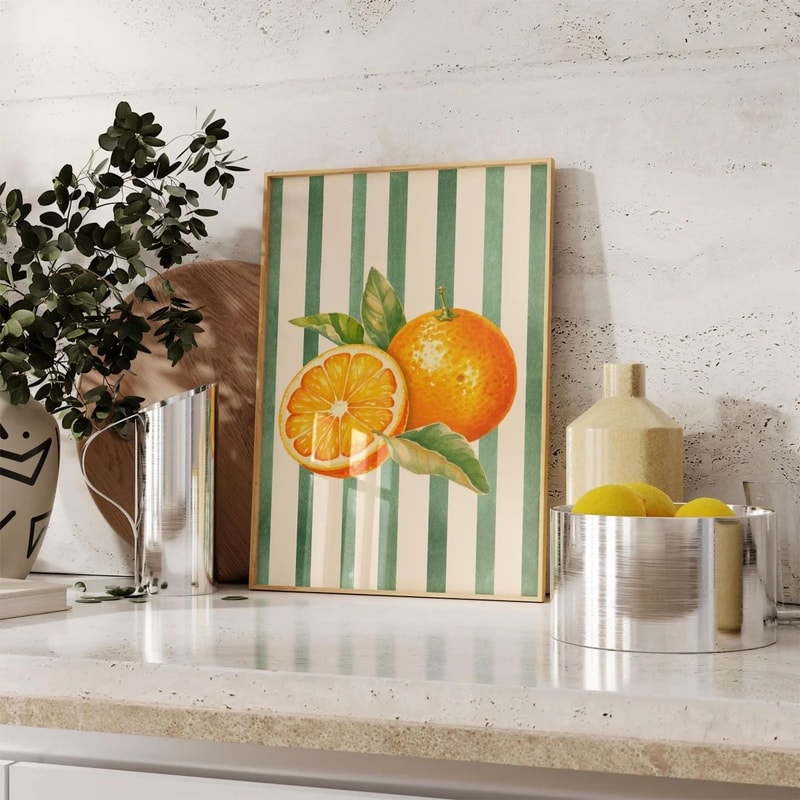 Italian Lemon Tree Canvas Wall Art Cottagecore Landscape Poster For Spring Home Decor 16
