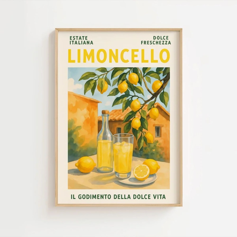 Italian Lemon Tree Canvas Wall Art Cottagecore Landscape Poster For Spring Home Decor 20