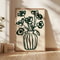 Retro Beige Floral Canvas Wall Art Minimalist Botanical Line Print For Modern Home Decor 8