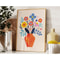 Retro Beige Floral Canvas Wall Art Minimalist Botanical Line Print For Modern Home Decor 11