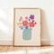 Retro Beige Floral Canvas Wall Art Minimalist Botanical Line Print For Modern Home Decor 25