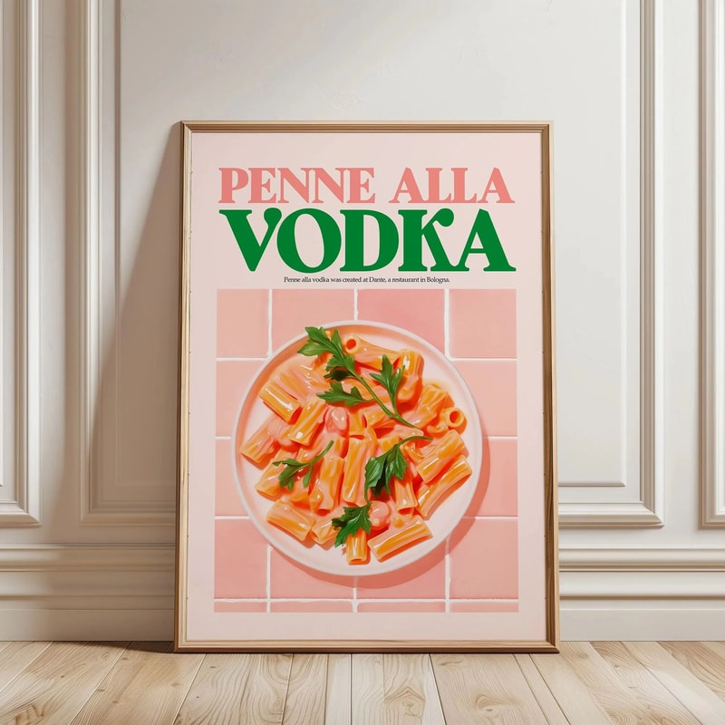 Aperol Spritz Cocktail Canvas Wall Art Italian Pizza Wine Negroni Kitchen Poster 3