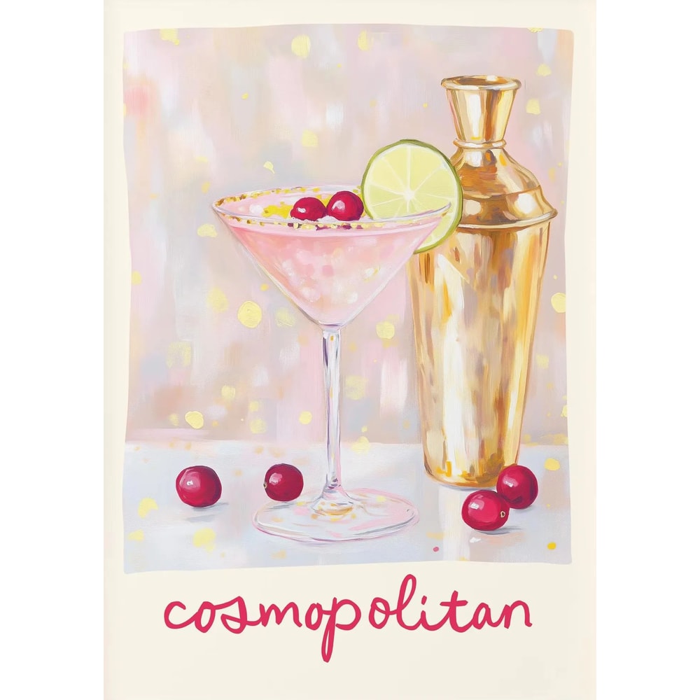 Aperol Spritz Cocktail Canvas Wall Art Italian Pizza Wine Negroni Kitchen Poster 22