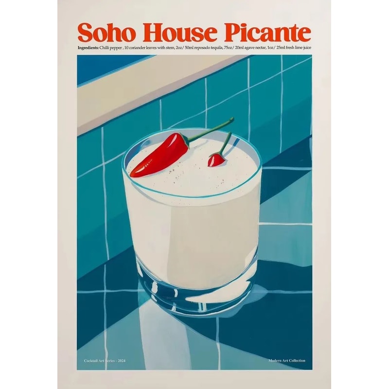 Aperol Spritz Cocktail Canvas Wall Art Italian Pizza Wine Negroni Kitchen Poster 26