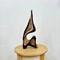 Abstract Wooden Curved Sculpture Decor Modern Irregular Desktop Bookshelf Ornament 5