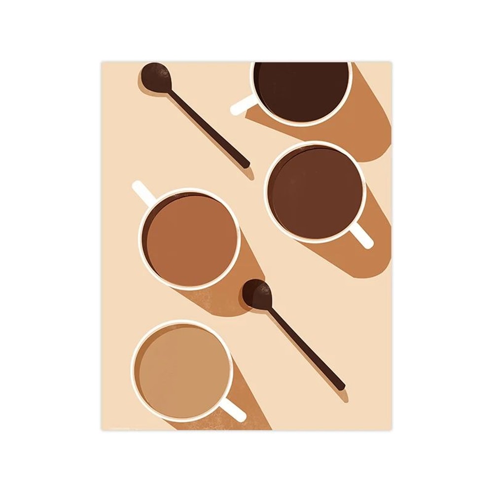 Coffee Guide Canvas Wall Art Modern Cafe Menu Poster For Kitchen Coffee Bar Decor 14