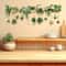 Floral Shelf Wall Stickers Decorative Potted Plant Decals For Living Room Bedroom 1