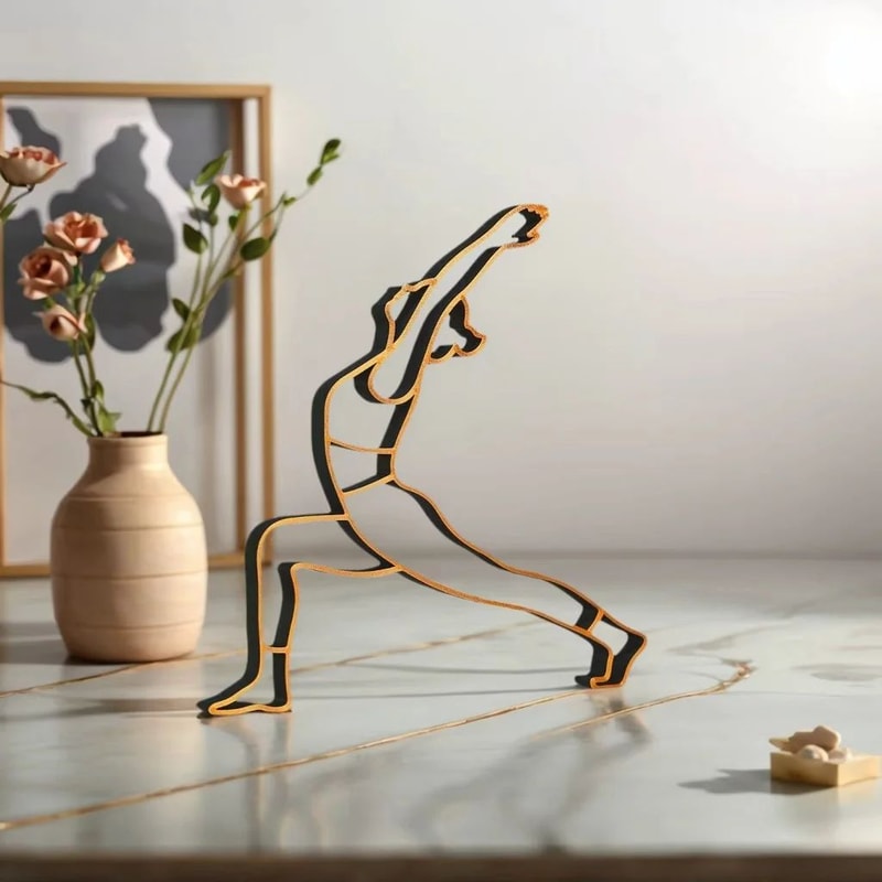 Modern Minimalist Yoga Sculpture Zen Meditation Figure Ornament For Home Decor 3