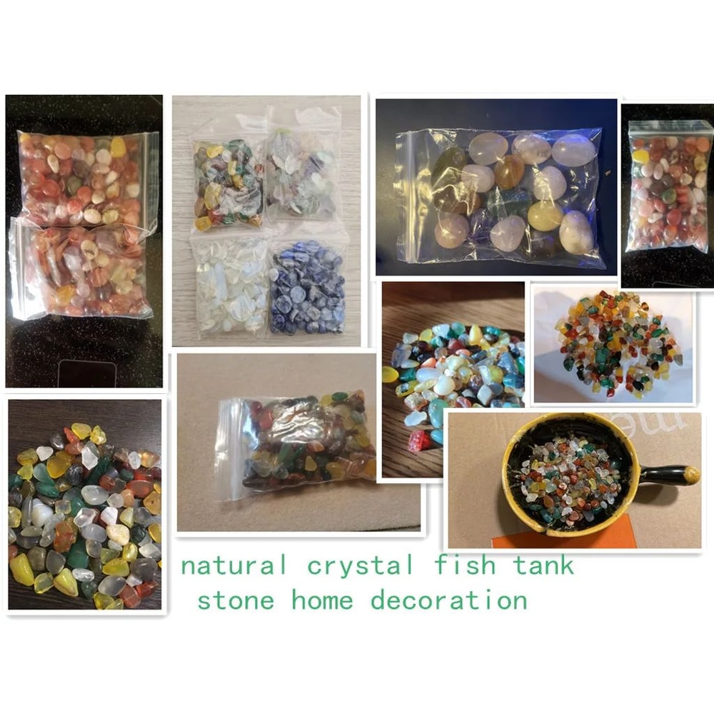 Natural Rain Flower Stone Pebbles Colorful Crystal Gravel For Fish Tanks Home Decor 5