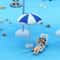 Mini Beach Sun Umbrella Dollhouse Decoration Ocean Landscape DIY Miniature Prop 0