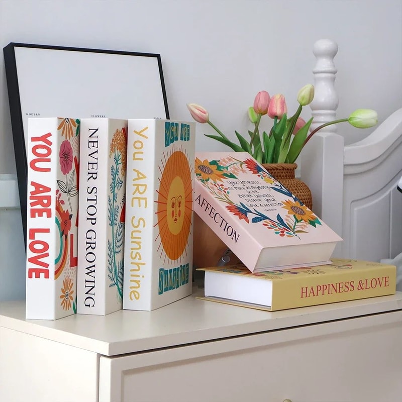 Luxury Decorative Fake Book Set Aesthetic Coffee Table TV Rack Home Decor 1