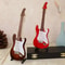 Mini Electric Guitar Model Ornament Wooden Musical Instrument Collectible Decor 0
