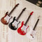 Mini Electric Guitar Model Ornament Wooden Musical Instrument Collectible Decor 2