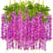 Artificial Violet Vine Flowers Hanging Fake Floral Garland For Wedding Home Decor 0
