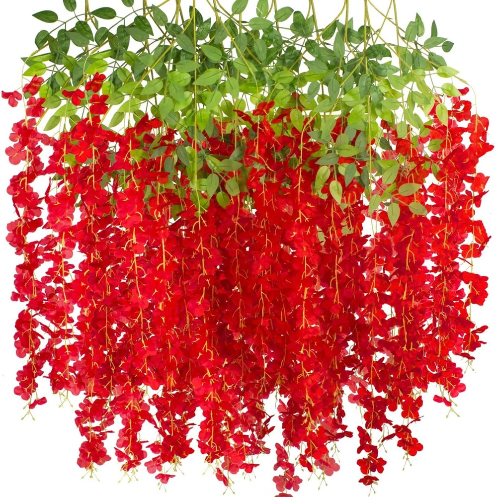Artificial Violet Vine Flowers Hanging Fake Floral Garland For Wedding Home Decor 6