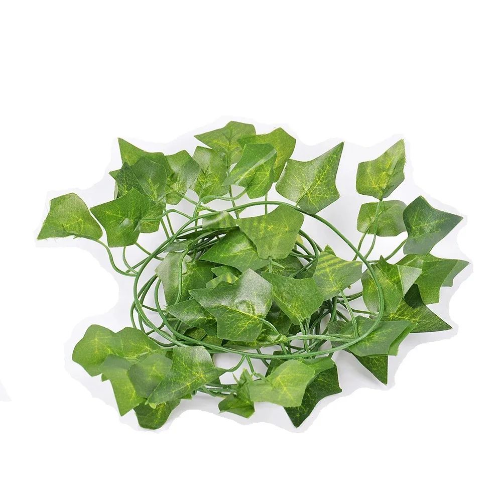 Artificial Green Ivy LED Garland Hanging Leaf Light String For Room Wedding Decor 7