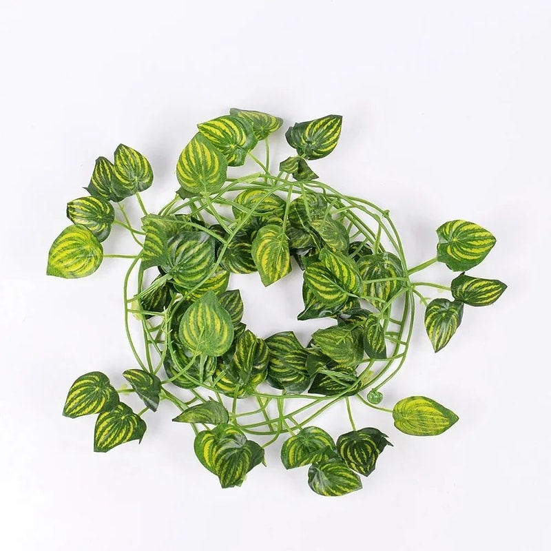 Artificial Green Ivy LED Garland Hanging Leaf Light String For Room Wedding Decor 11