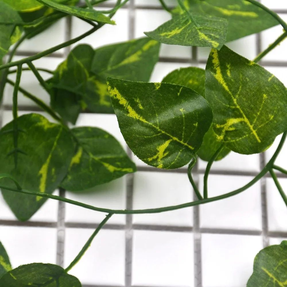 Artificial Green Ivy LED Garland Hanging Leaf Light String For Room Wedding Decor 12