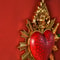 Heart Flame Arrow Resin Wall Pendant Modern Romantic Decorative Hanging Ornament 3