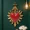 Heart Flame Arrow Resin Wall Pendant Modern Romantic Decorative Hanging Ornament 4