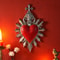 Heart Flame Arrow Resin Wall Pendant Modern Romantic Decorative Hanging Ornament 0