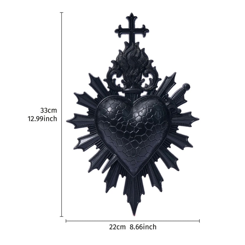 Heart Flame Arrow Resin Wall Pendant Modern Romantic Decorative Hanging Ornament 5