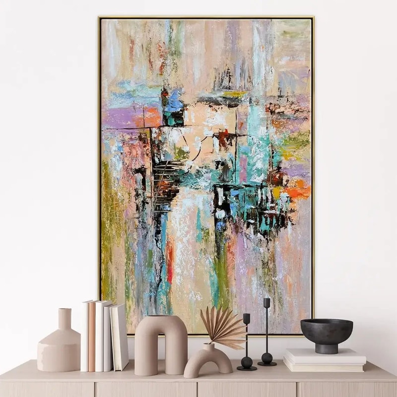 Abstract Gold Texture Canvas Wall Art Handmade Minimalist Oil Painting For Living Room Decor 9