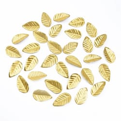 100pcs golden silk leaf decorations – artificial christmas & wedding craft leaves