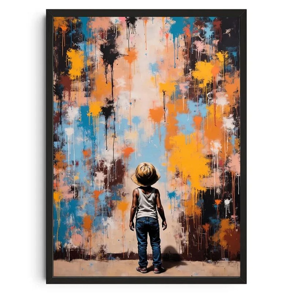 Banksy Inspired Graffiti Canvas Wall Art Modern Street Art Poster For Living Room Decor 7