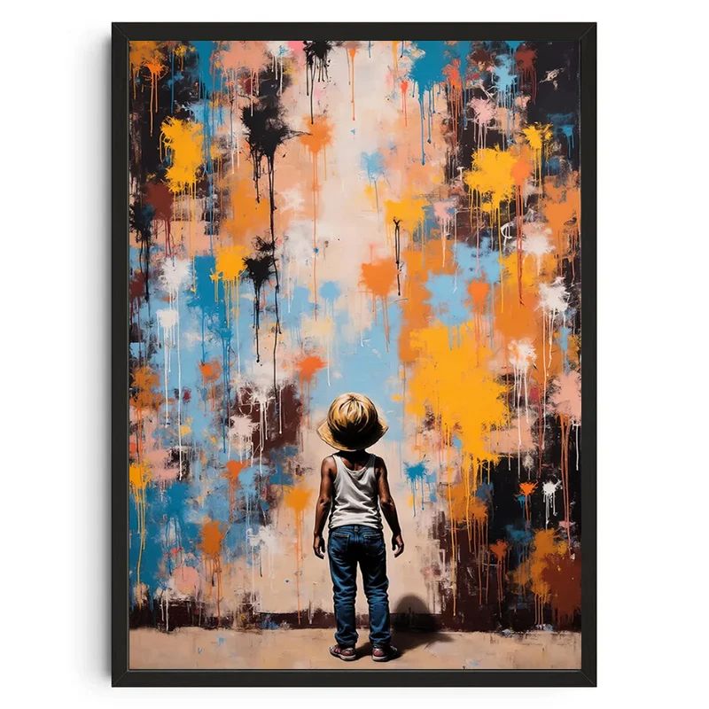 Banksy Inspired Graffiti Canvas Wall Art Modern Street Art Poster For Living Room Decor 7