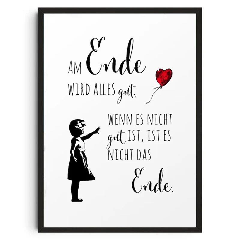 Banksy Inspired Graffiti Canvas Wall Art Modern Street Art Poster For Living Room Decor 8