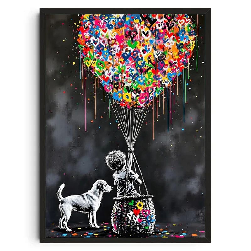 Banksy Inspired Graffiti Canvas Wall Art Modern Street Art Poster For Living Room Decor 9