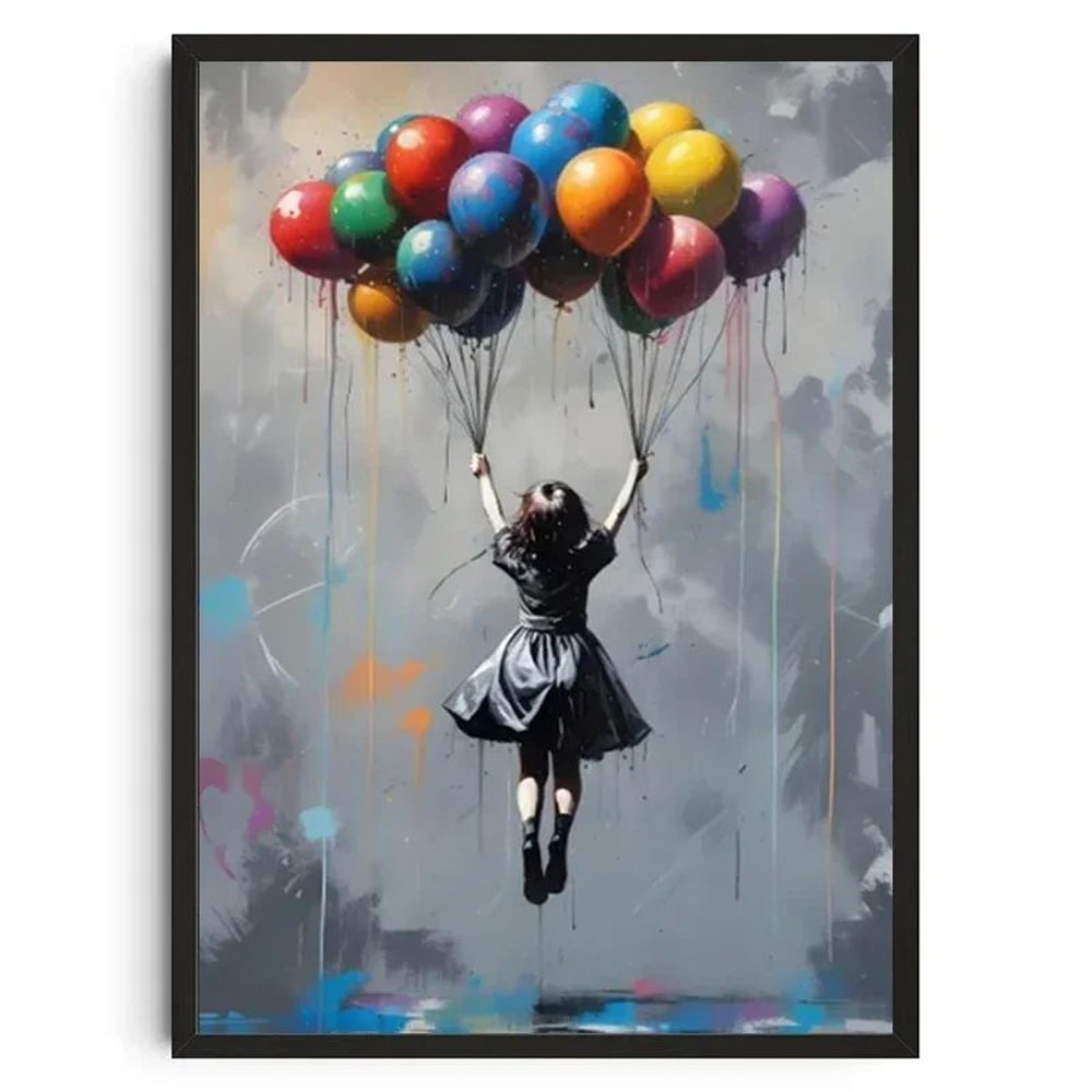 Banksy Inspired Graffiti Canvas Wall Art Modern Street Art Poster For Living Room Decor 11