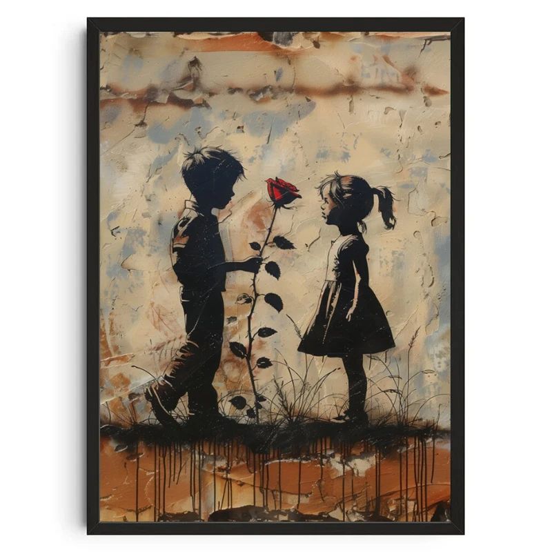 Banksy Inspired Graffiti Canvas Wall Art Modern Street Art Poster For Living Room Decor 14