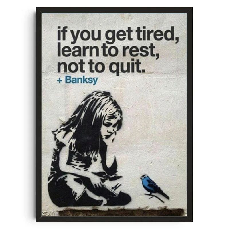 Banksy Inspired Graffiti Canvas Wall Art Modern Street Art Poster For Living Room Decor 23