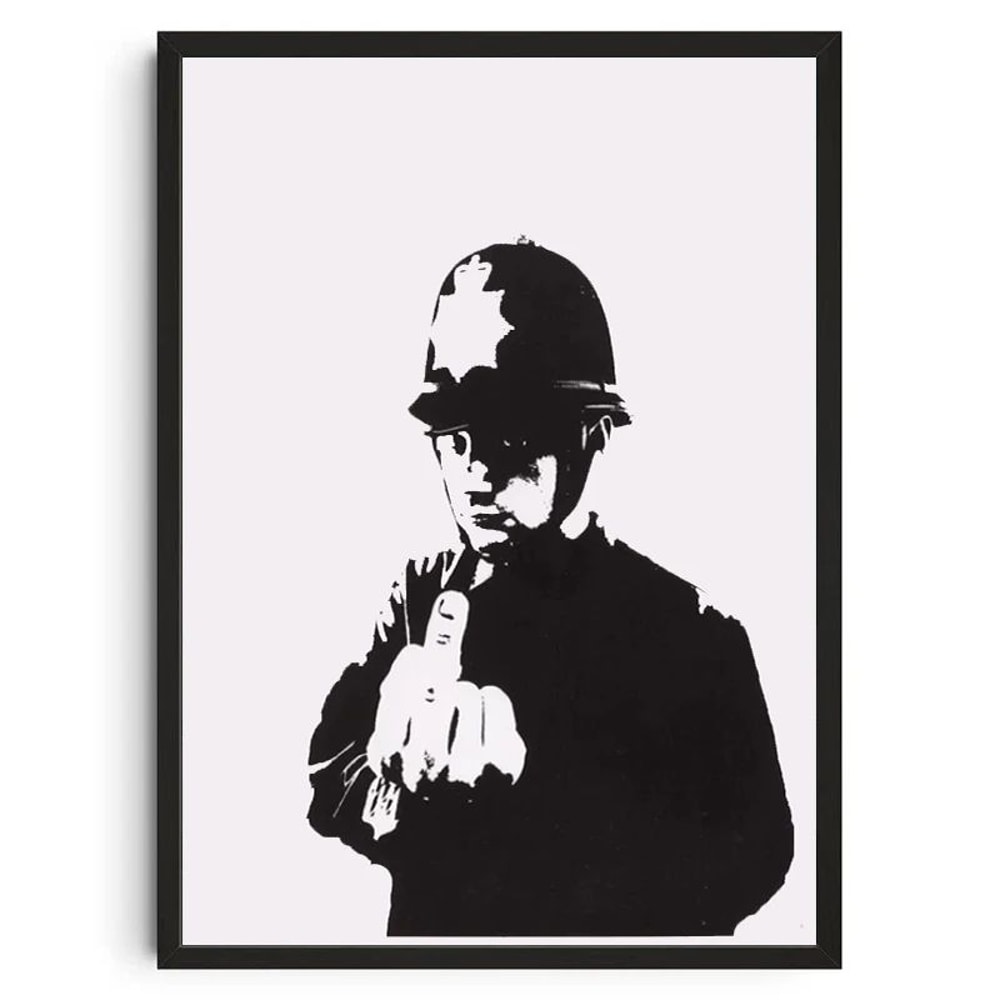 Banksy Inspired Graffiti Canvas Wall Art Modern Street Art Poster For Living Room Decor 19