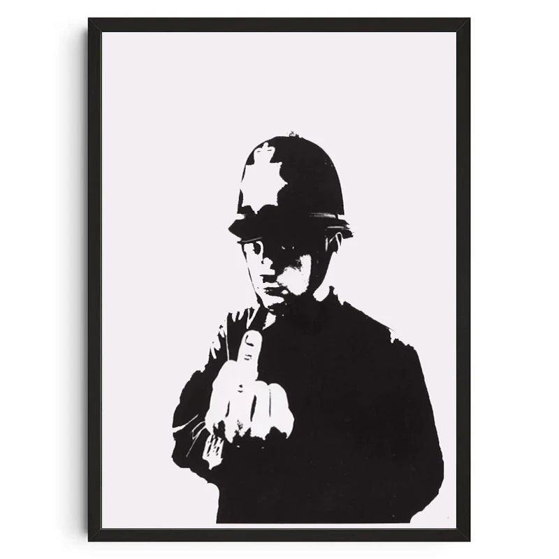 Banksy Inspired Graffiti Canvas Wall Art Modern Street Art Poster For Living Room Decor 19