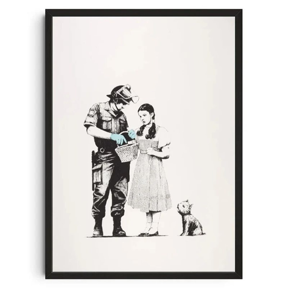 Banksy Inspired Graffiti Canvas Wall Art Modern Street Art Poster For Living Room Decor 20