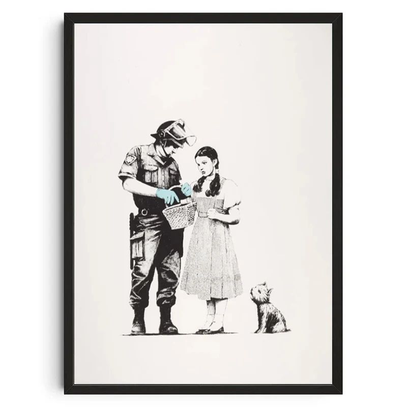 Banksy Inspired Graffiti Canvas Wall Art Modern Street Art Poster For Living Room Decor 20